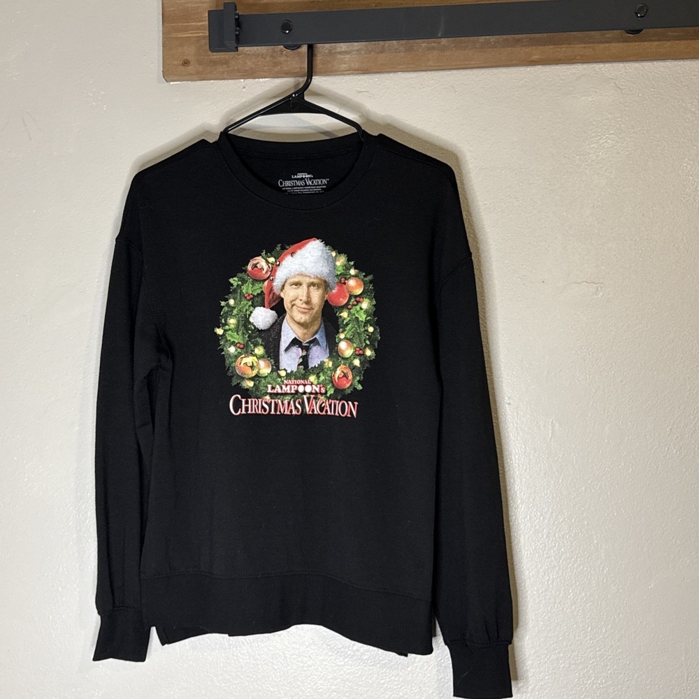 National Lampoon's Christmas Vacation Black‎ Sweatshirt Women's Small Clark